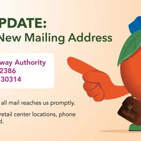 Peach Pass Mailing Address Change Banner
